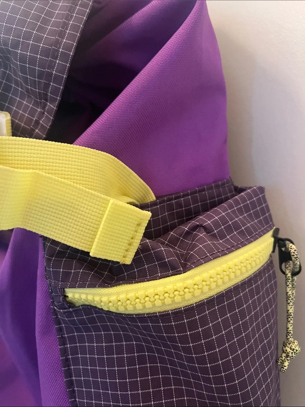 Nike Purple and Neon Yellow Rucksack